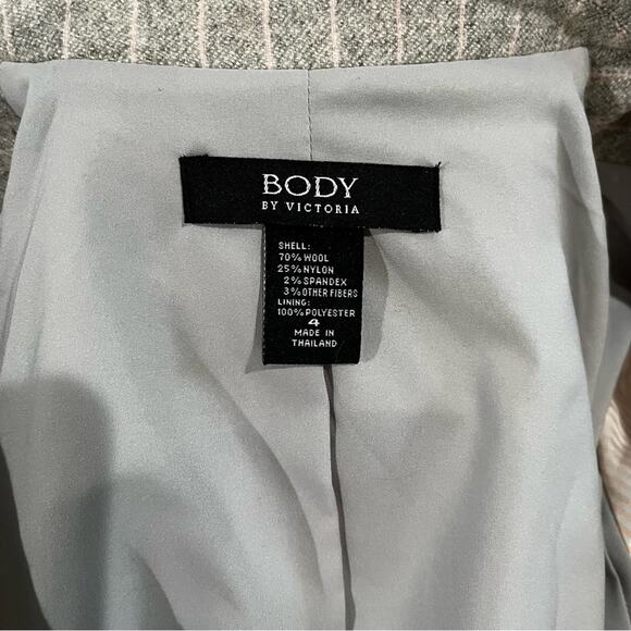 NEW Body by Victoria Wool Pinstripe Tailored Structured Hourglass Blazer Jacket - Picture 16 of 16